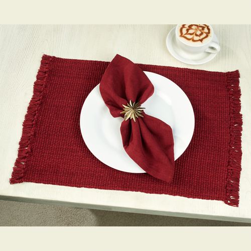 Casual Classics Placemats Set of Four, Set of Four, Wine