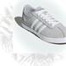 Adidas Shoes | Adidas | 9 | Light Grey Unisex Suede Leather White Stripes Courtset Sneakers Euc | Color: Gray/White | Size: 9