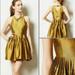 Anthropologie Dresses | Anthropologie Harlyn Lillie Gold Dress | Color: Gold | Size: L