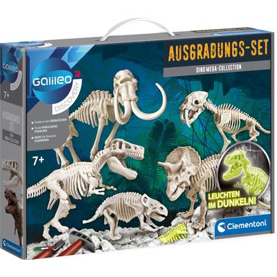 Experimentierkasten CLEMENTONI "Galileo, Ausgrabungs-Set Dino Mega-Collection", bunt, Experimentierkästen, Kinder, Made in Europe