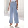 Palazzohose LASCANA, Damen, Gr. 40, N-Gr, blau (hellblau), Stoff, Obermaterial: 64% Polyester, 32% Viskose, 4% Elasthan, unifarben, modisch, figurumspielend lang, Hosen, im Business-Look, elegante Anzughose mit Taschen, Topseller