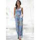 Jumpsuit BUFFALO Gr. 46, N-Gr, blau (blau bedruckt) Damen Overalls Strandoveralls