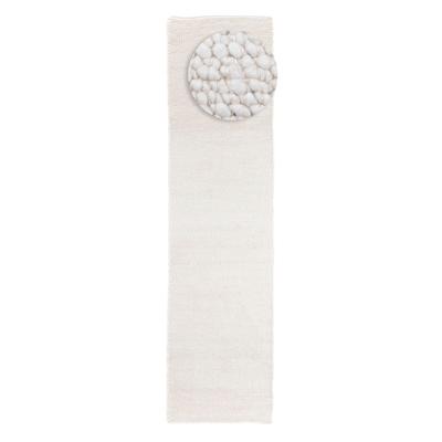 Wollteppich MORGENLAND "Toska - weiß", weiß, B:80cm H:13mm L:300cm, Polyethylenterephthalat (PET), Teppiche Image