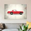 East Urban Home 'Vintage Italia Series: Ferrari 250 GT Berlinetta SWB' Graphic Art Print on Canvas Canvas/Metal in Green/White | Wayfair