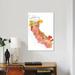 East Urban Home 'California Map' Painting Print on Canvas Metal in Green/White | 40 H x 26 W x 1.5 D in | Wayfair ESUR3907 37331803