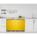 Summit Appliance 5 cu. ft. Freestanding Mini Fridge w/ Freezer Metal in Yellow | 32.13 H x 23.63 W x 24.5 D in | Wayfair BRF611WHYADA