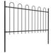 East Urban Home Garden Fence Patio Privacy Screen Fence Wall w/ Hoop Top Steel Metal in Black | 334.6 W in | Wayfair