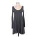 Garage Casual Dress - A-Line: Gray Solid Dresses - Women's Size X-Small