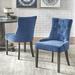 Wade Logan® Beti Tufted Parsons Chair Wood/Upholstered in Blue | 35.8 H x 24 W x 21.6 D in | Wayfair 2B039BB0064340169B58E094AEB7597D