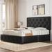 Red Barrel Studio® Sorel Upholstered Low Profile Storage Platform Bed Metal in Gray/Black | 44 H x 65 W x 83 D in | Wayfair