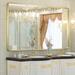 Latitude Run® Tyro Bathroom Decorative Home Decor Corner Hangs Accent Mirror Metal in White/Yellow | 60 H x 36 W x 2 D in | Wayfair