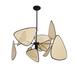 Bayou Breeze Chandelier Pendant Lamp Shade Creative, Handmade Hanging Ceiling Light in Black/Brown/Gray | 34.64 H x 26.77 W x 26.77 D in | Wayfair