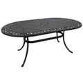 Charlton Home® Aiden-Riley Cast Aluminum Dining Table Metal in Black | 28.98 H x 72.05 W x 42 D in | Outdoor Dining | Wayfair