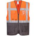 Gilet Executive Warsaw couleur : Orange/Gris taille s Portwest