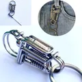 Porte-clés en fil de fer fait à la main pour hommes et femmes boucles métalliques créatives