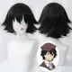 Ranpo Edogawa Cosplay Perruque Courte Noire Naturelle Perruque Anime Cosplay Degré de Chaleur