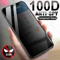 Protecteur d'Écran Anti-Espion 100D en Verre pour iPhone Protection de Confidentialité en Poly pour