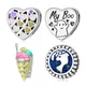 JIUHAO-Perles Clips en Argent Sterling 925 My Boo mesurost Ice Cream Carte de l'île Forme de