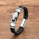 Bracelet de luxe de haute qualité pour homme Punk Animal Style cuir chaîne Bracelets Bracelet Zircon