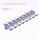 1-10 pièces USB 3.1 Type C Connecteur 14 Broches Femelle Prise réceptacle À Travers Trous PCB 180