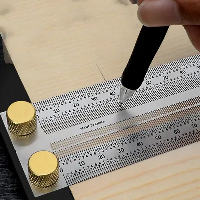 Règle carrée de type T de haute précision travail de calcul alliage d'aluminium scriber mesure