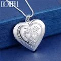 DOTEFFIL – collier en argent Sterling 925 18 pouces chaîne serpent cœur d'amour cadre Photo
