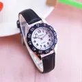 Chaoyada-Montres-bracelets électroniques en cuir coloré pour enfants montre à quartz étanche pour