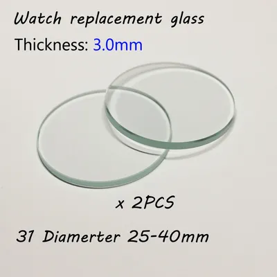 Outils de réparation de montre en verre de cristal optique miroir rond pièces de montre diamètre