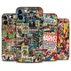 Coque de téléphone rétro Marvel Comic Apple iPhone 14 14 11 13 12 Pro Max 13 12 Mini XS Max