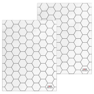 Polymère de jeu acrylique transparent et durable 1 "Hex Grid Overlay Battle Map Board Convient