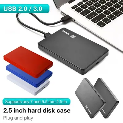 Disque dur universel pour ordinateur portable 2.5 pouces USB3.0/2.0 Mobile ABS SATA HDD SSD étui