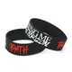 Bracelets et bracelets en silicone avec lettres larges bracelet en silicone métal de la mort