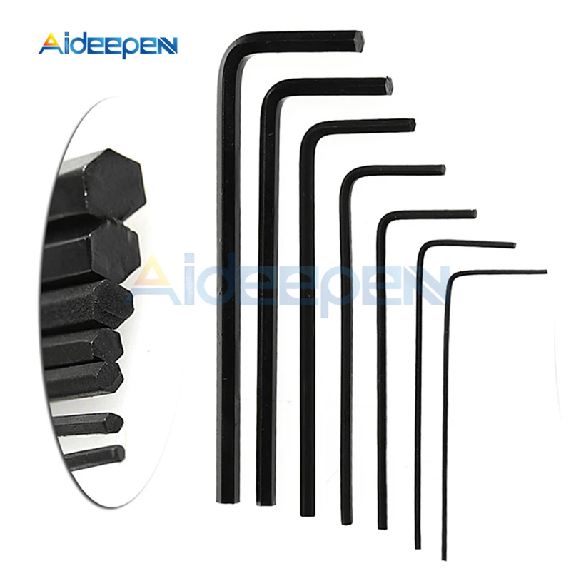7 pièces 0.7/0.9/1.3/1.5/2/2.5/3mm clé Allen hexagonale ensemble d'outils outils de réparation de vélo outils de réparation manuels 0.7MM-3MM