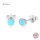 KALETINE Blue Opal 925 boucles d'oreilles en argent Sterling pour femmes cadeau pour petites boucles