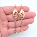 Boucles d'oreilles pendantes à pampilles en or pour femmes bijoux en forme de goutte d'eau