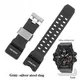 Bracelet de montre en silicone résine pour mol Big Mud King GWG-1000GB or noir G-SHOCK série