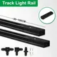 Rails d'éclairage sur rail à LED 1m 0 5 m Ensemble complet pour bande de rail de projecteur à 2 fils