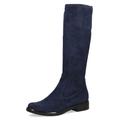 Schlupfstiefel CAPRICE Gr. 38,5, XS-Schaft, blau (dunkelblau) Damen Schuhe Schlupfstiefel