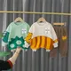 Ensemble de vêtements de sport pour enfants sweats à capuche avec lettres jeans trempés vêtements