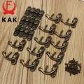 KAK – lot de 12 pièces 34x28mm cadenas en fer Bronze Antique crochet pour Mini bijoux boîte en