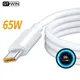 65W 6.5A Charge Rapide Type C Câble USB Type C Fils Pour Xiaomi redmi note 10 pro Samsung Téléphone