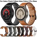 Bracelet de montre en cuir pour Samsung Galaxy Watch 4 5 20mm 40mm 44mm Watch4 Classic 42mm