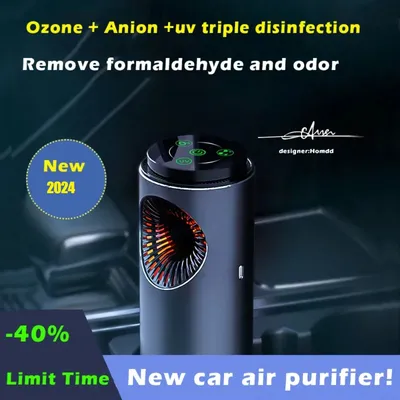 Purificateur d'air intelligent portable pour voiture nettoyant générateur d'ozone parfumé onizer
