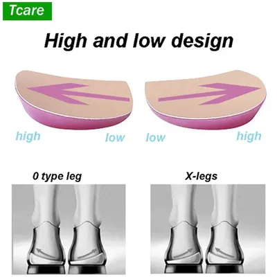 Tcare-Semelles de chaussures Orth4WD unisexes l'offre elles de jambe de type O/X inserts de