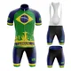 Maillot et short de vélo de l'équipe cycliste du Brésil pour hommes ensemble de bavettes chemise