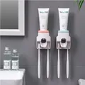 Distributeur automatique de dentifrice pour salle de bains porte-brosse à dents presse