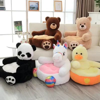 Ours en peluche de dessin animé pour enfants jouets en peluche siège de bébé Kawaii oreiller de