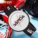 SANDA-Montre-bracelet de sport en silicone pour femme montre-bracelet cool étanche rouge blanc et