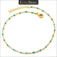 LUXUSTEEL-Bracelet de cheville en acier inoxydable pour femme bijoux de corps style bohème vert