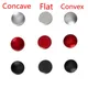 Bouton d'ouverture de volet pour appareil photo volets noir rouge argent plat convexe